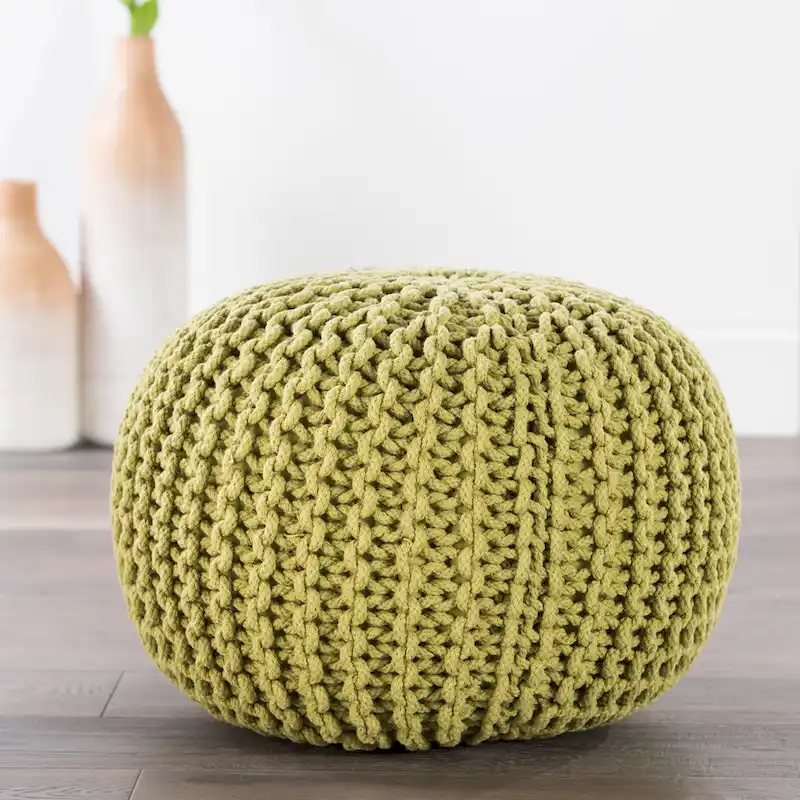 Spectrum Pouf Textured Round Pouf
