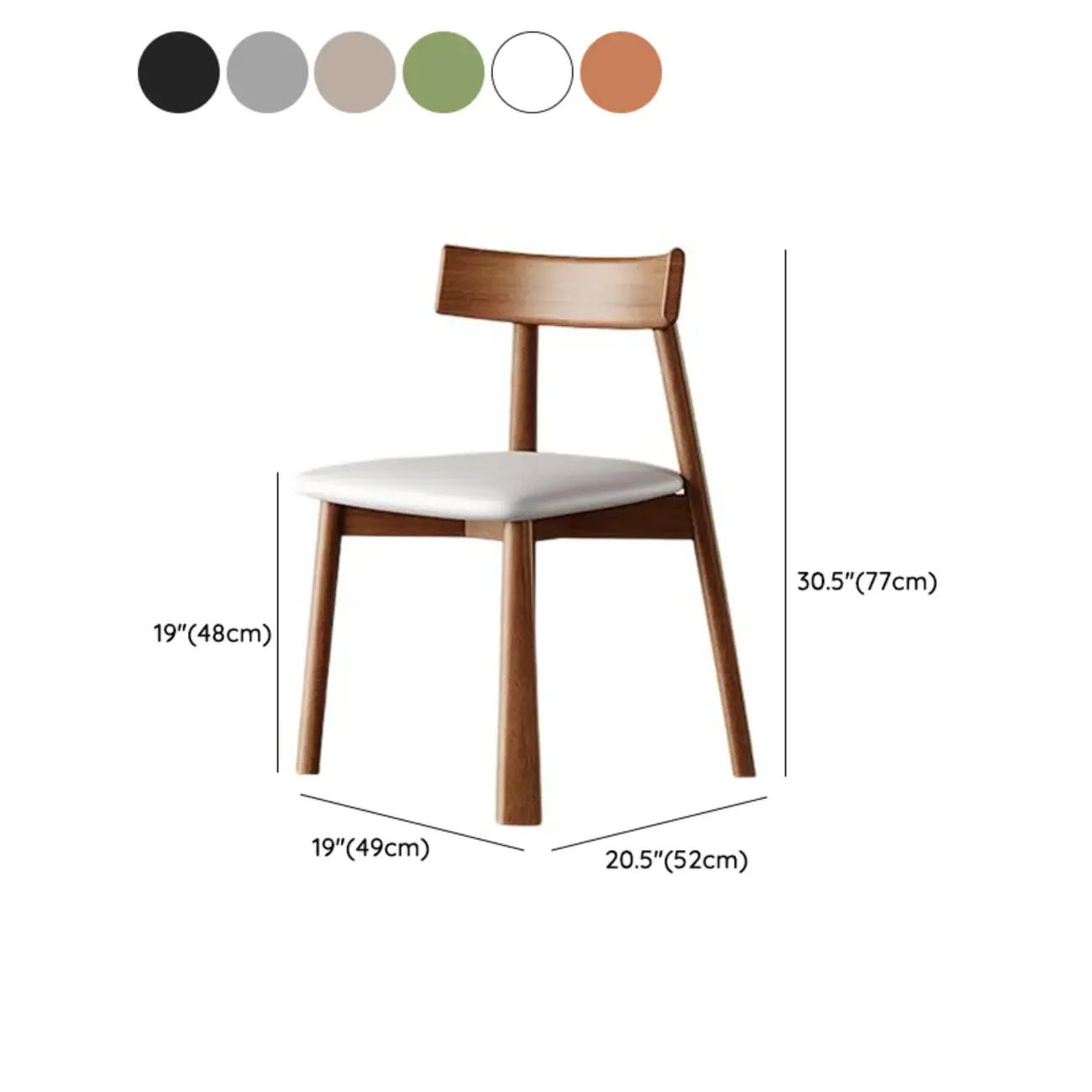 Modern Faux Leather Upholstered Low Back Dining Chair