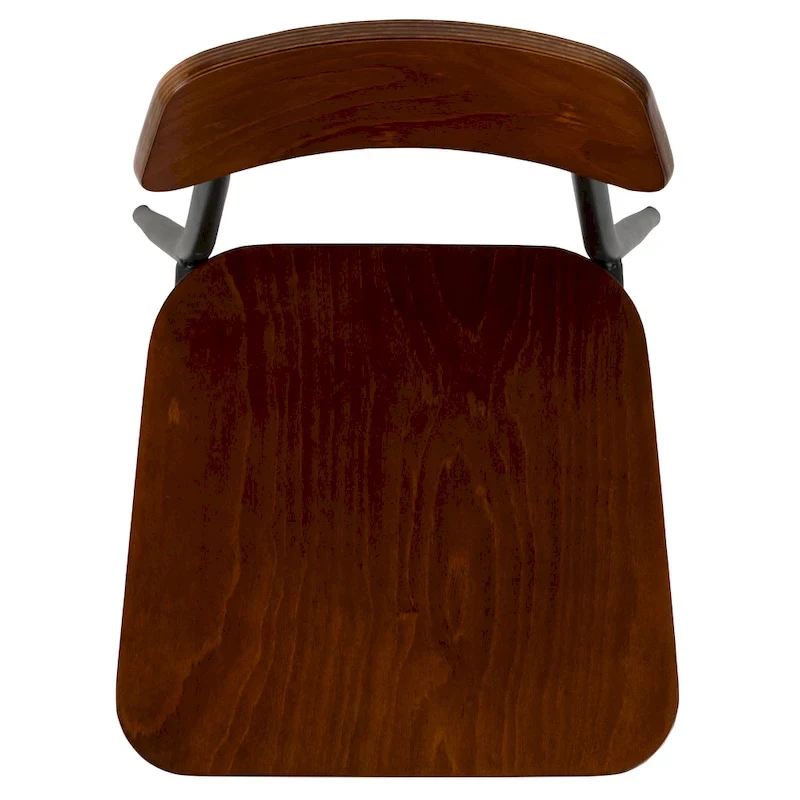 Industrial Barstool with Steel Frame and Rustic Wood Seat