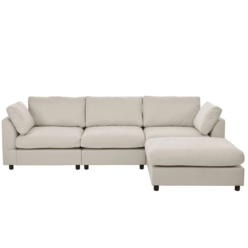 Merax Upholstery Convertible Sectional Sofa, L Shaped Couch with Reversible Chaise