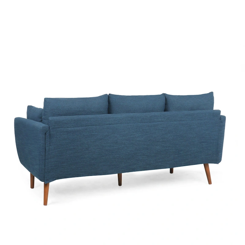 Modern 76.5  3-Seater Sofa with Birchwood Legs and Pillows