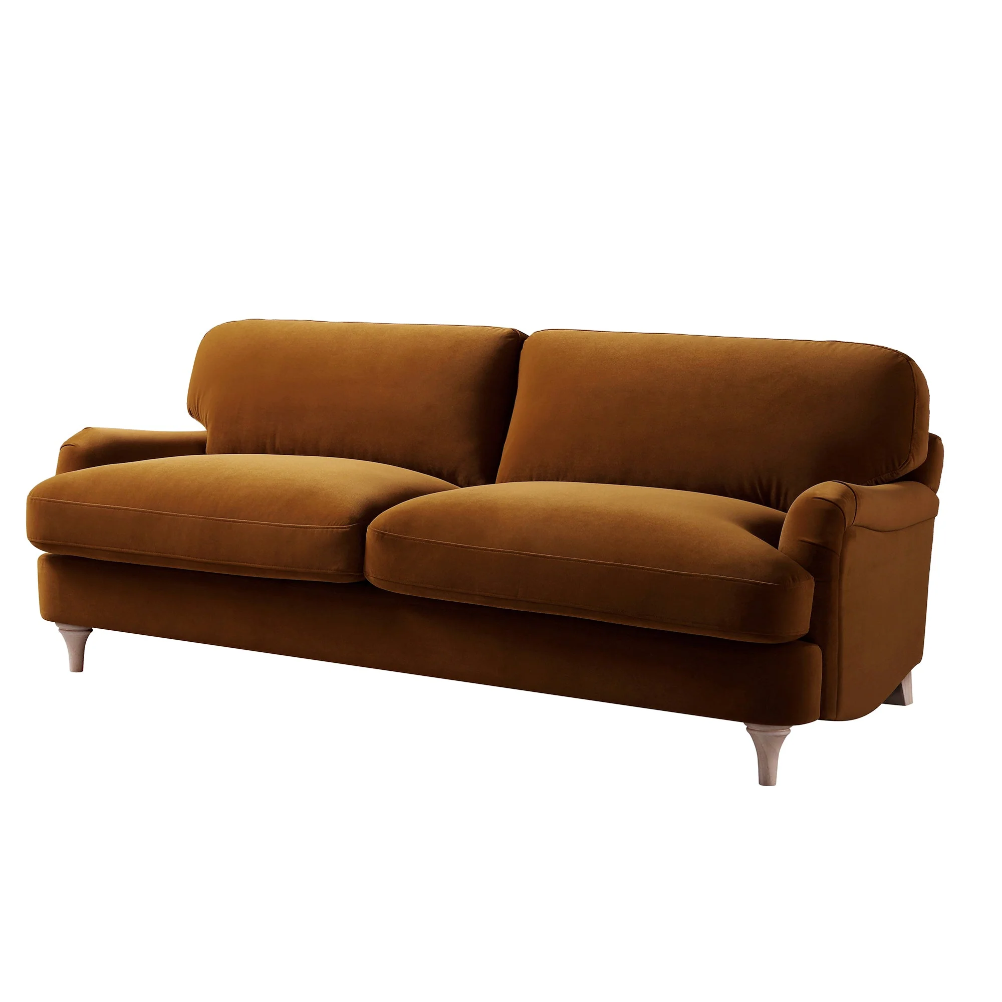 Cinnamon Velvet Sofa, 3-Seater