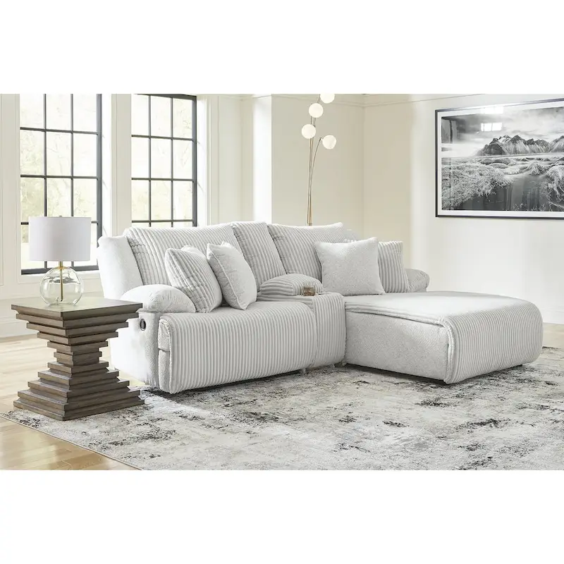 Signature Design by Ashley Top Tier 3-Piece Reclining Sectional with Chaise - 105 W x 74 D x 41 H