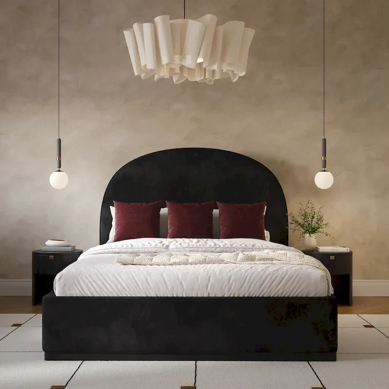 Marlow Velvet Upholstered King Bed