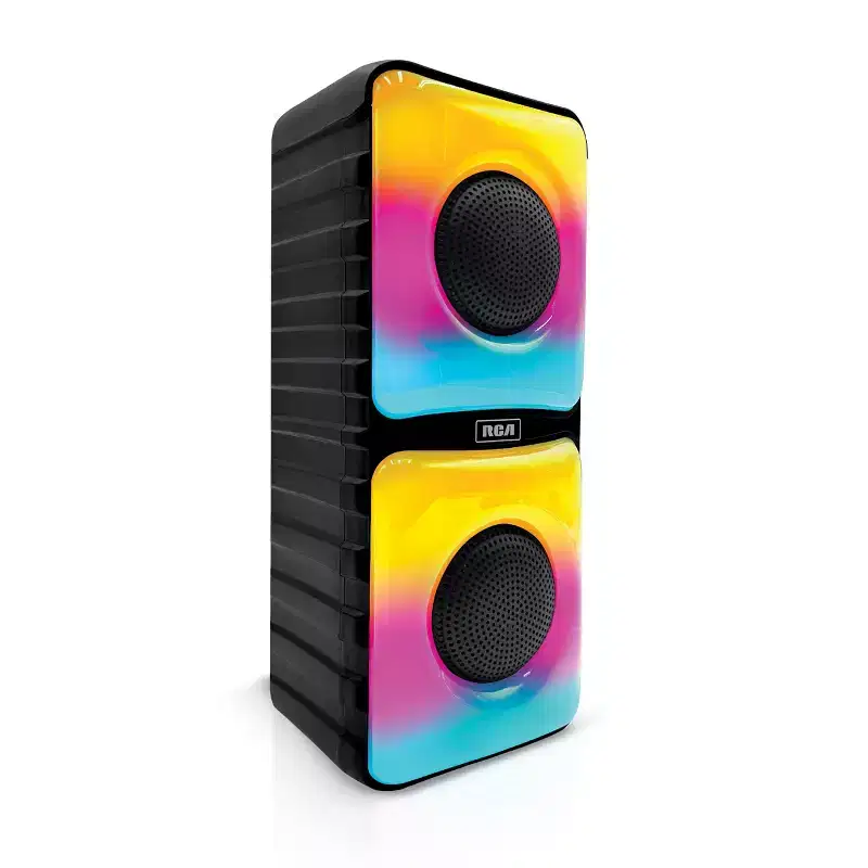 RCA Disco 204 Flame Effect Bluetooth Party Speaker with Dual 4 Woofers