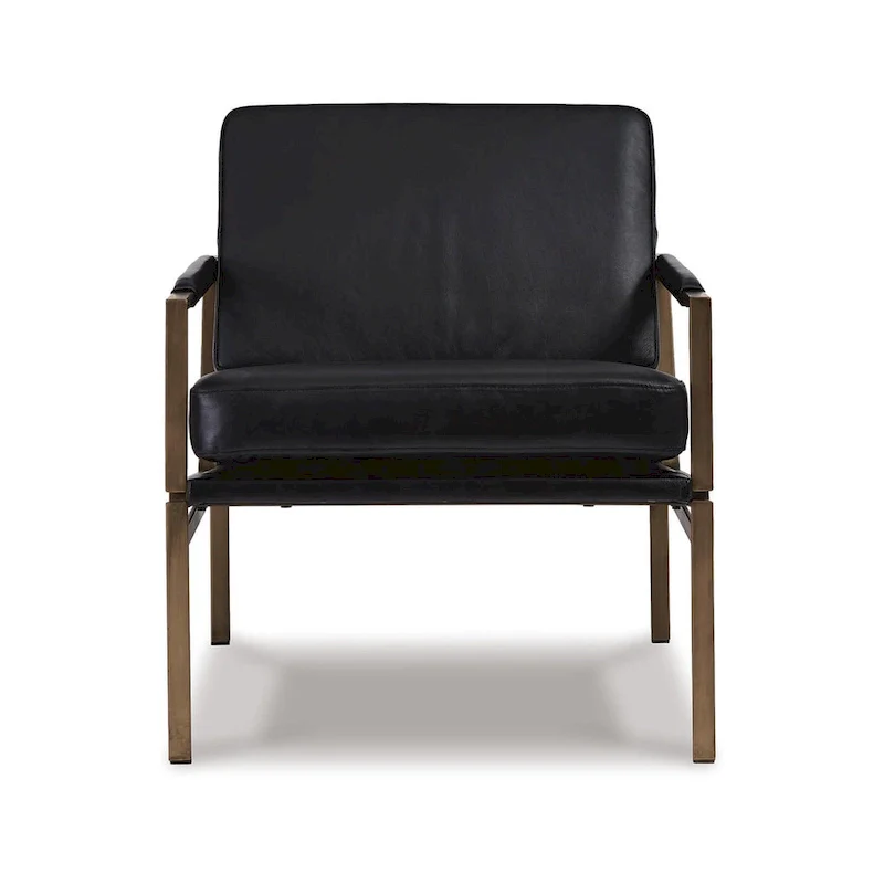 Signature Design by Ashley Puckman Mid Century Modern Leather Accent Chair - 29 W x 31.5 D x 34.25 H