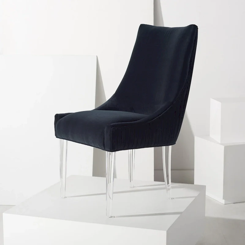 Acrylic Leg Dining Chair - 22W x 28D x 38H Modern Glamour Style