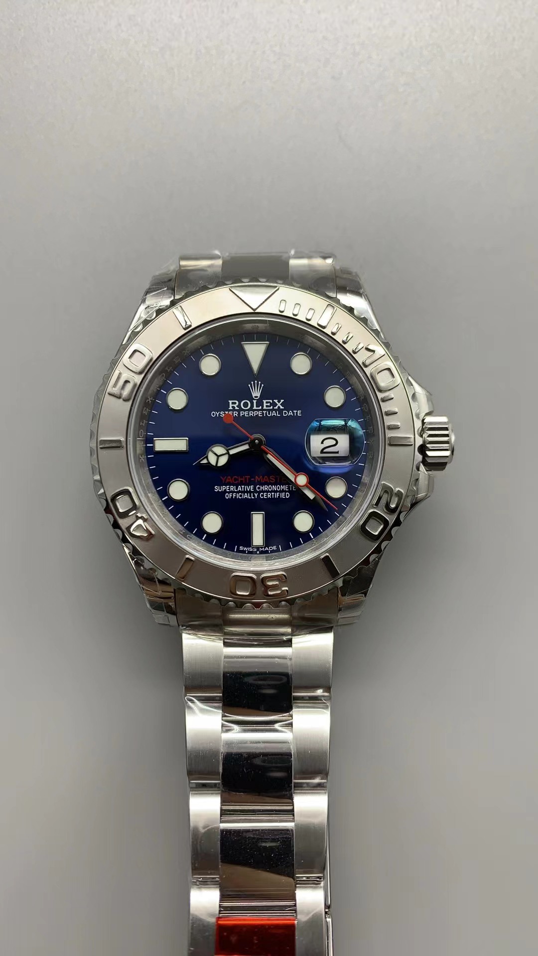 Rolex Yacht-Master Replica mit blauem Zifferblatt und 3135-Klon