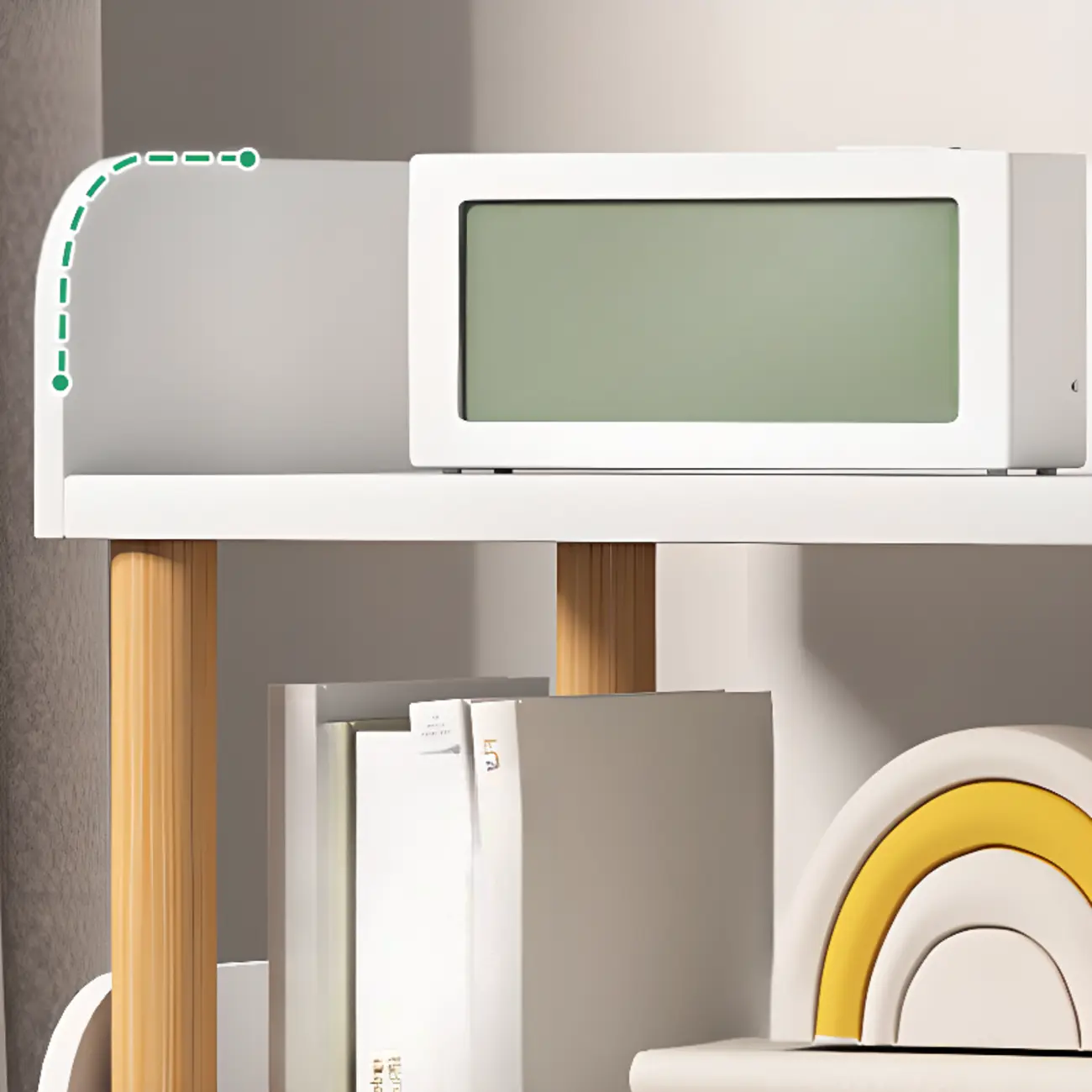 Vertical Natural Multi-Shelf Open Back Wood Bookcase