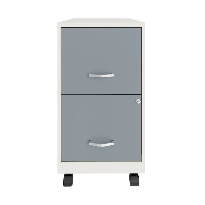 Space Solutions Pearl White 2-drawer Mobile File Cabinet