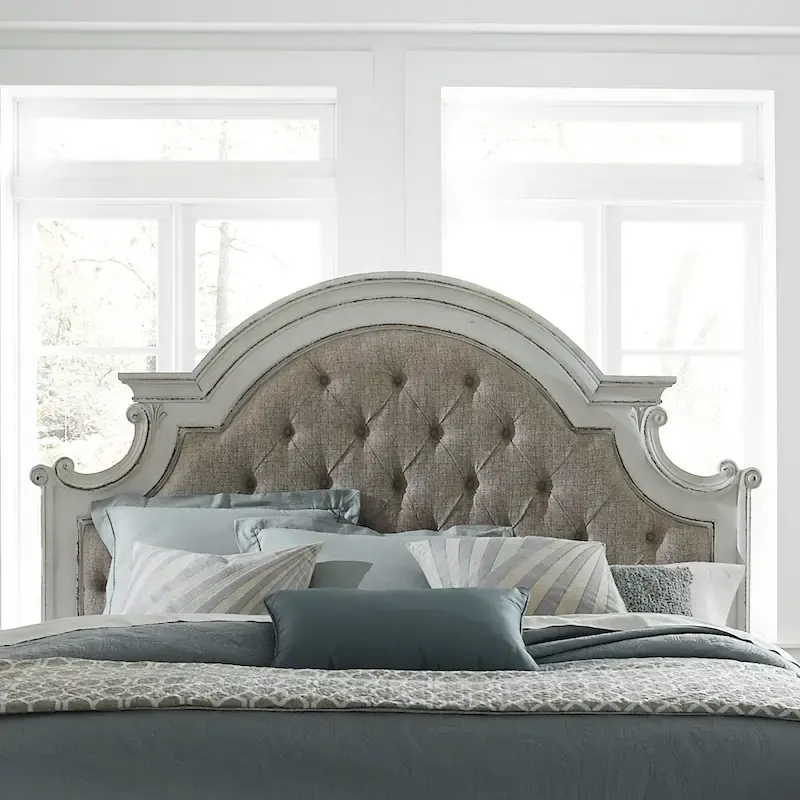 Queen Upholstered Panel Bed Headboard