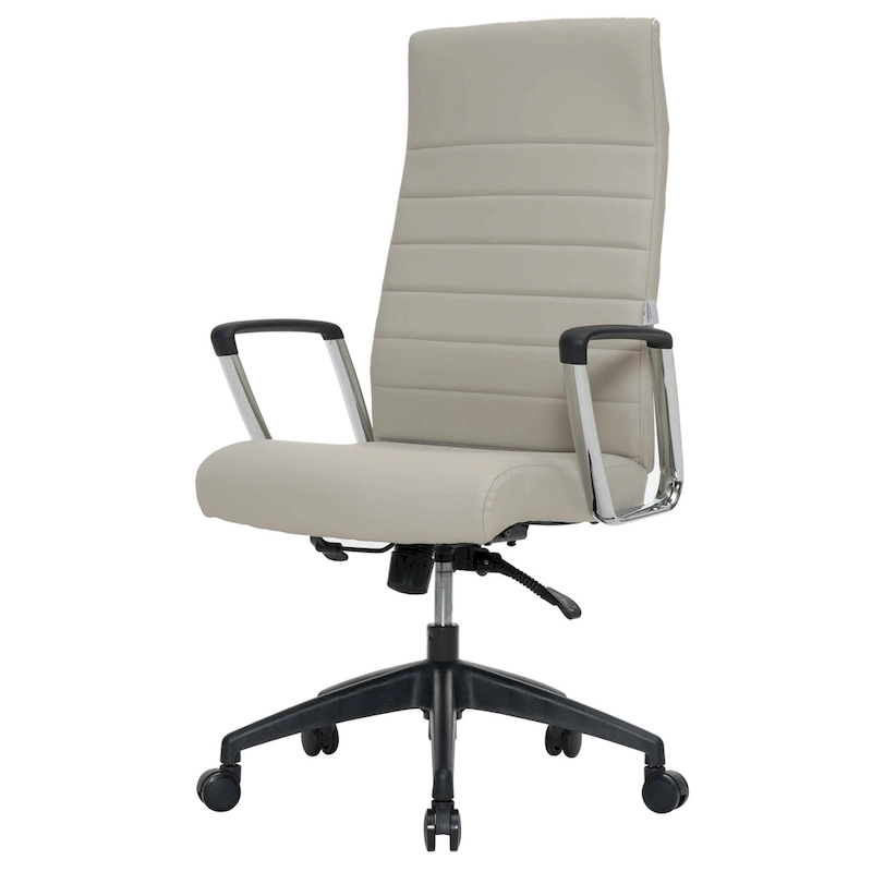 LeisureMod Hilton Modern High Back Leather Conference Office Chair