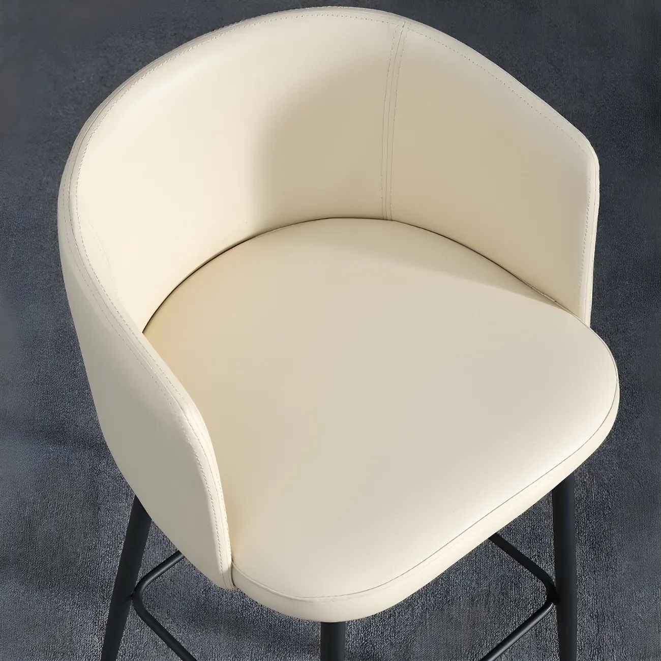 Bucket Faux Leather Wingback Counter Height Bar Stools