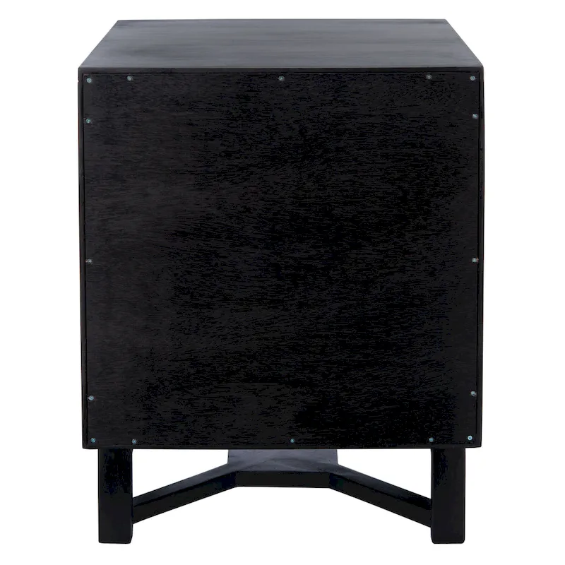 Natural / Black / White Rattan 2-Drawer Nightstand