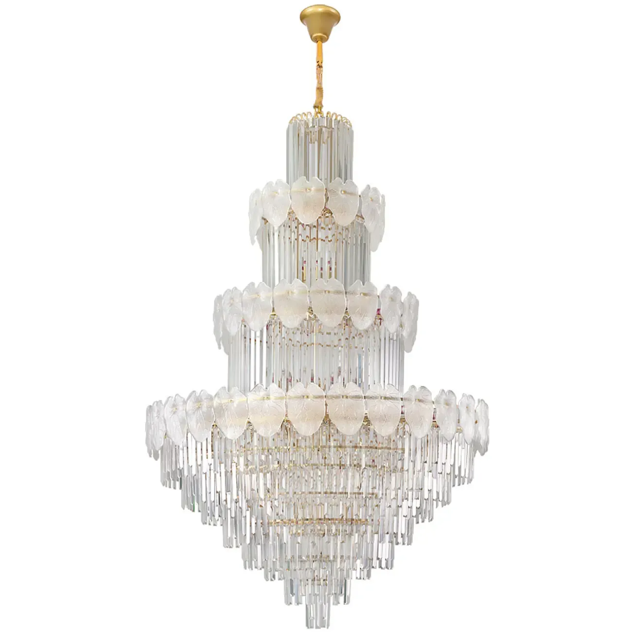 Luxury Crystal Round Chandelier with Elegant Tiered Design
