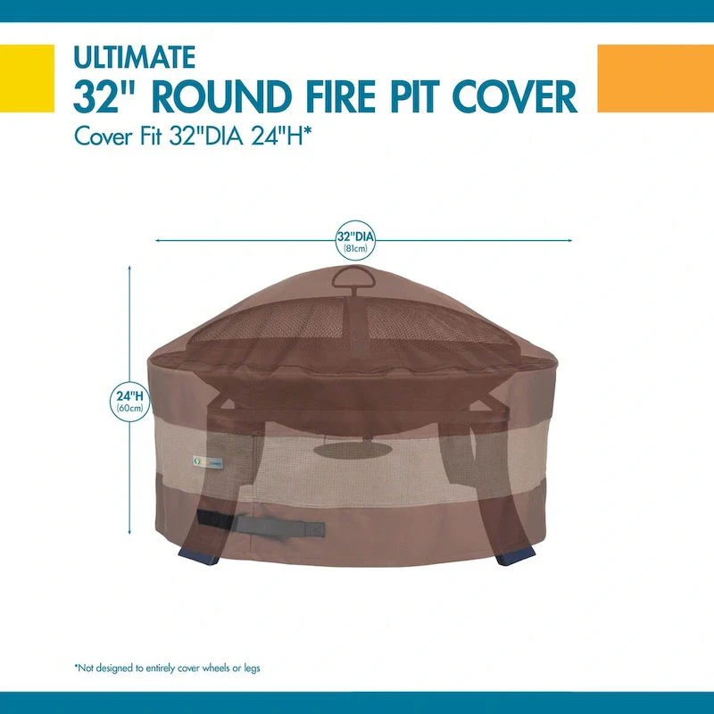 Duck Covers Ultimate Round Fire Pit up to 68in DIA