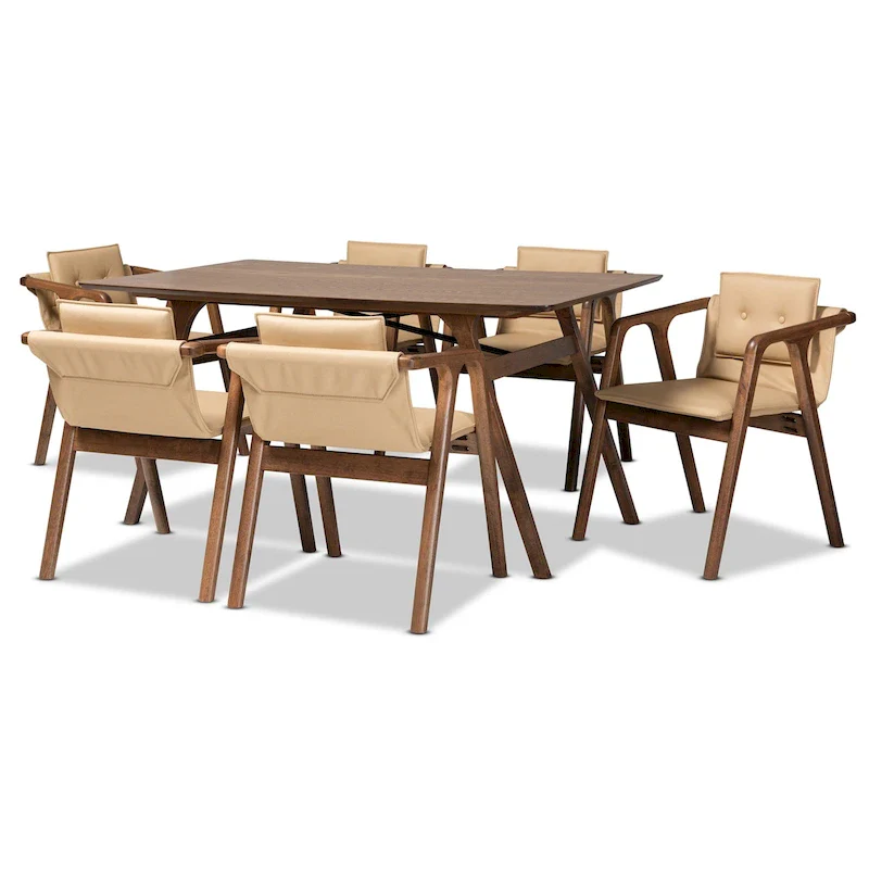 Mid-Century Modern 7-Piece Dining Set