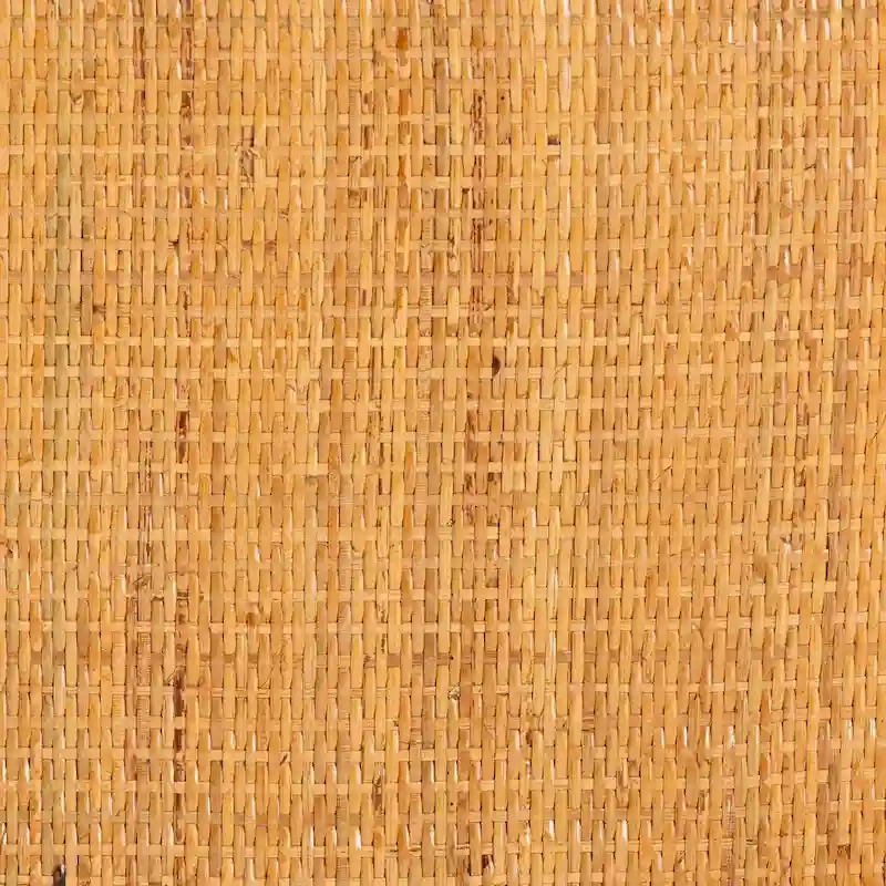 Savitri Modern Bohemian Natural Rattan 2-Tier Console Table