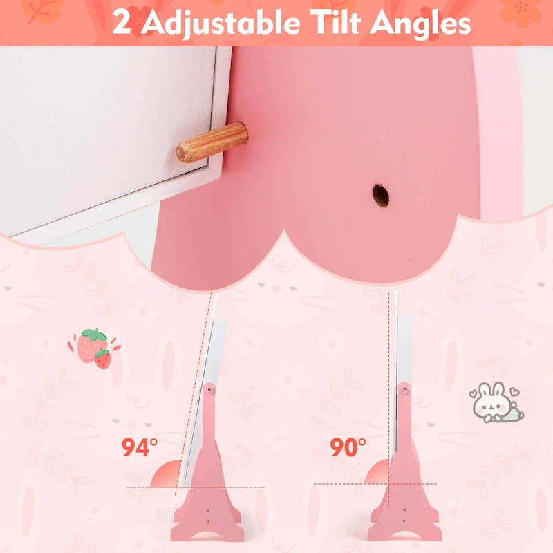 Costway Kids Jewelry Cabinet Standing Children Jewelry Organizer with - See Details