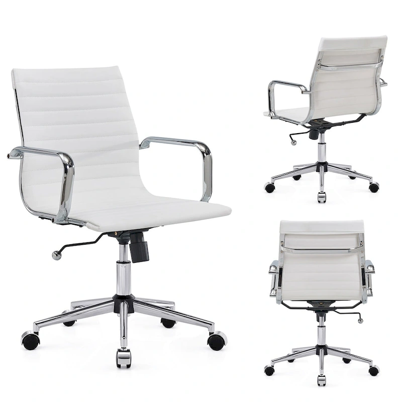LUXMOD Ribbed Home Office Computer Chair Desk Chair