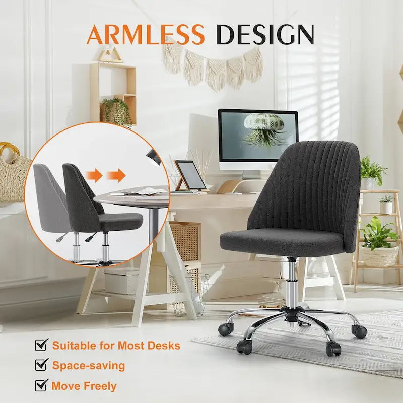 Adjustable Swivel Office Desk Chair with Wheels
