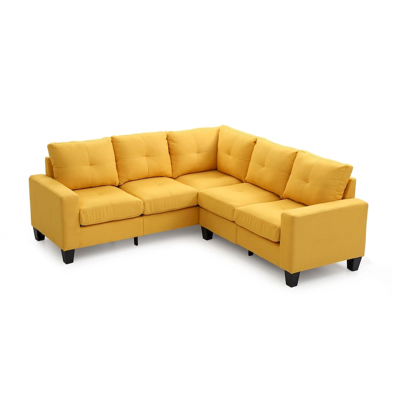 Newbury 82 in. W 2-piece Polyester Twill L Shape Sectional Sofa - 32L x 82W x 35H