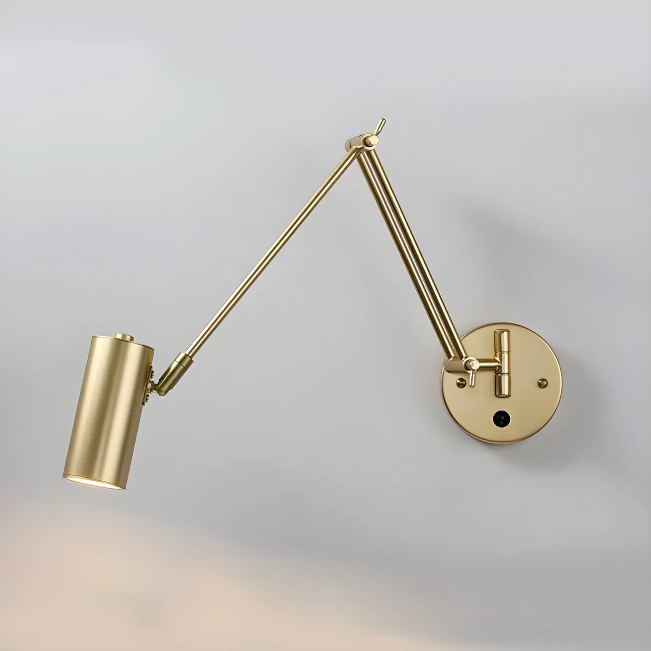 Elegant Streamlined Metal Swing Arm Wall Light