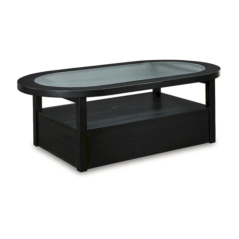 Signature Design by Ashley Winbardi Black/Gray Coffee Table - 52 W x 28 D x 18.25 H