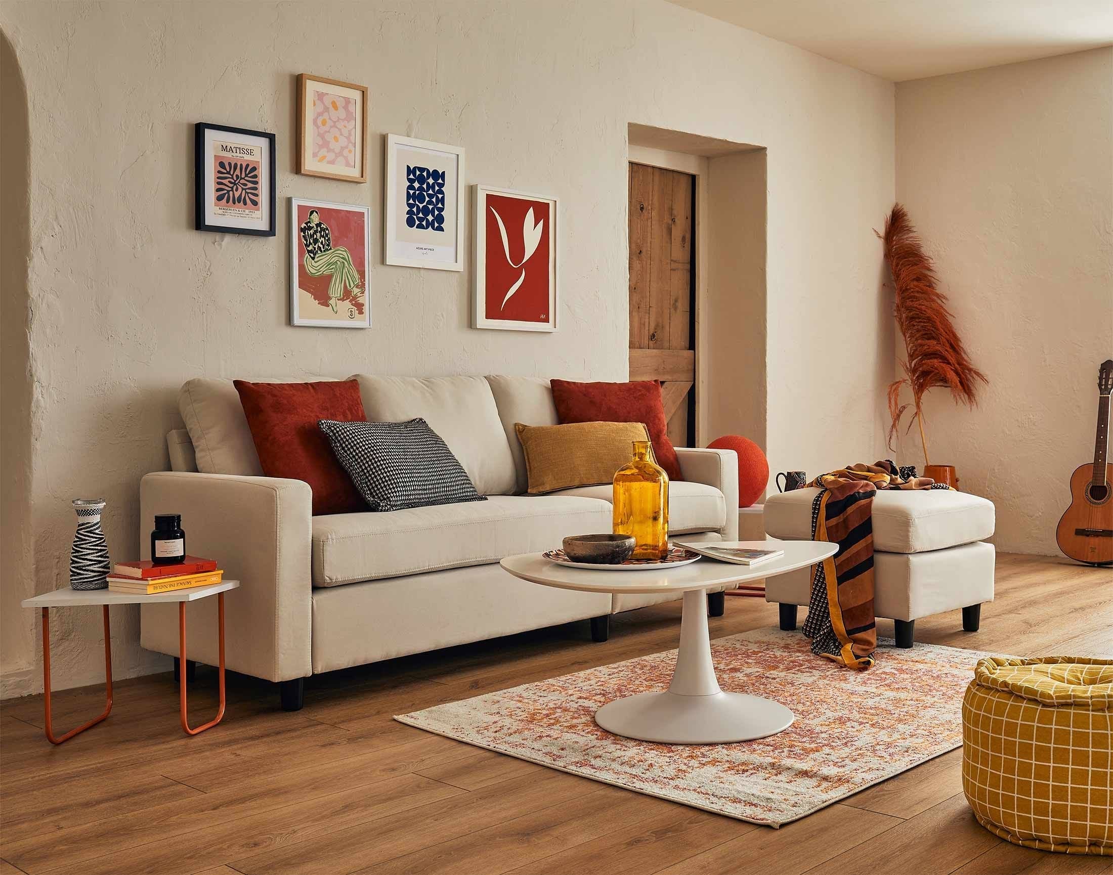 Corner Sectional Sofa - Beige #8