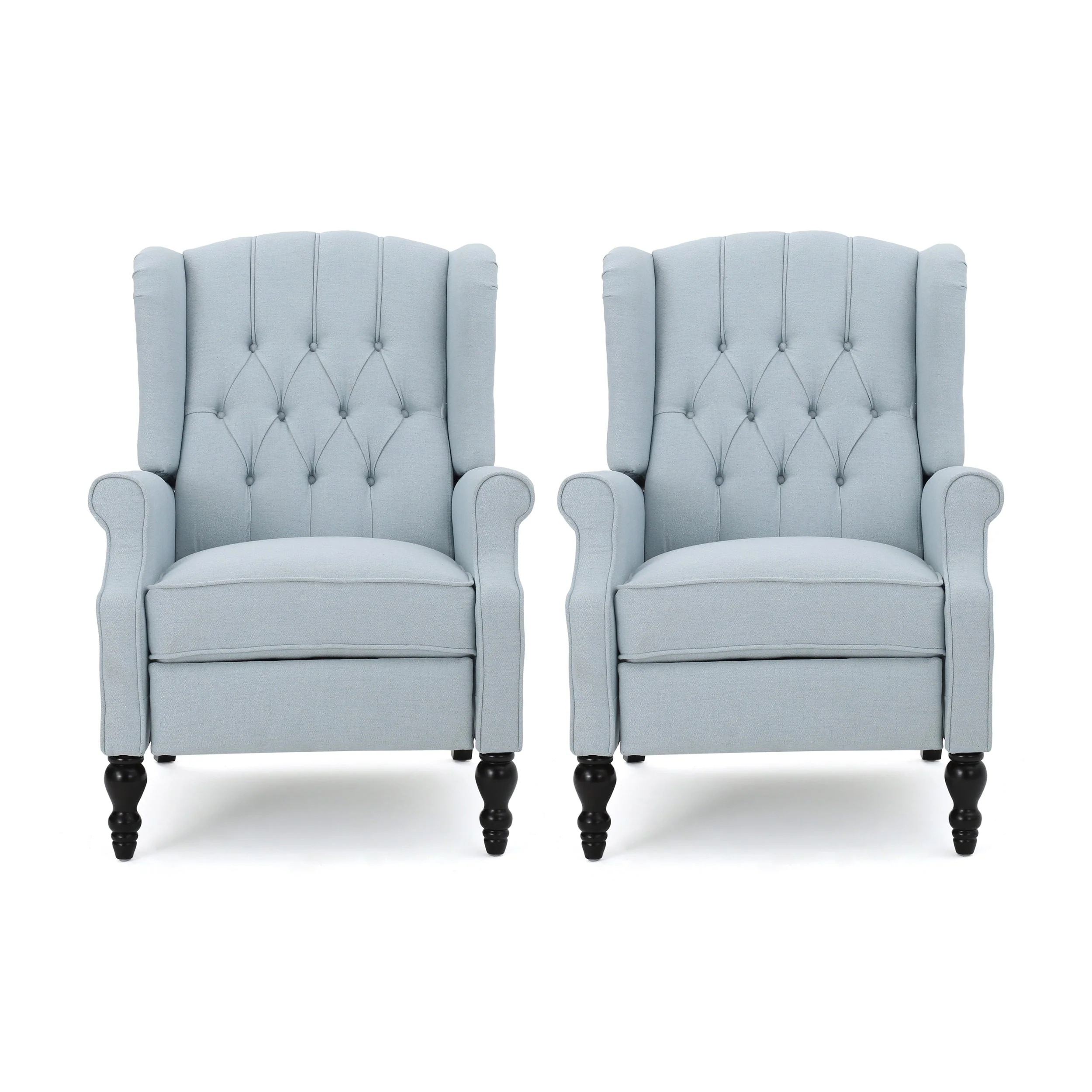 Walter Tufted Fabric Recliners (Set of 2) by Christopher Knight Home