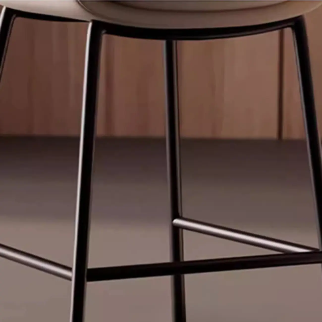 Coffee Bucket Four Legs Leather Counter Bar Stools