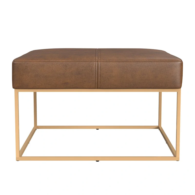 HomePop Square Metal Frame Ottoman
