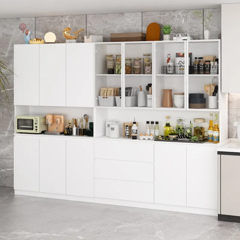 Modular Buffet and Display Cabinet - Modular Design in Pristine White