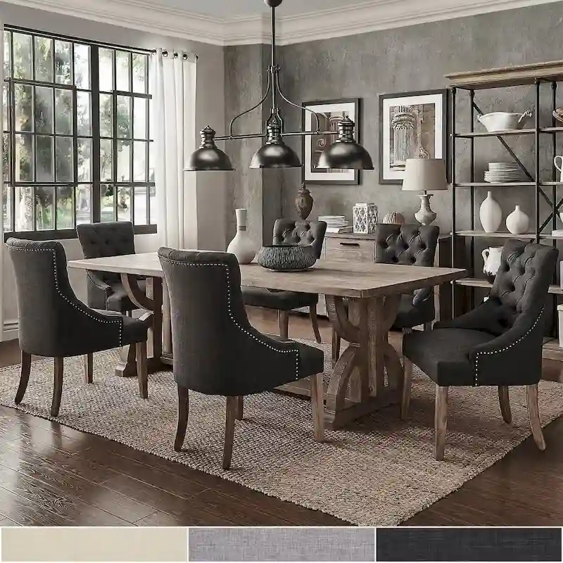 Paloma Farmhouse Reclaimed Wood 7-Piece Dining Set by
