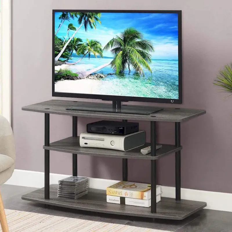 Convenience Concepts Designs2Go No Tools 3 Tier Wide TV Stand