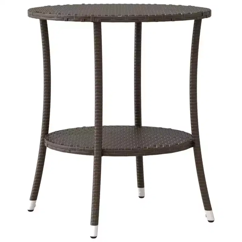 vidaXL Bistro Set with Cushions Poly Rattan