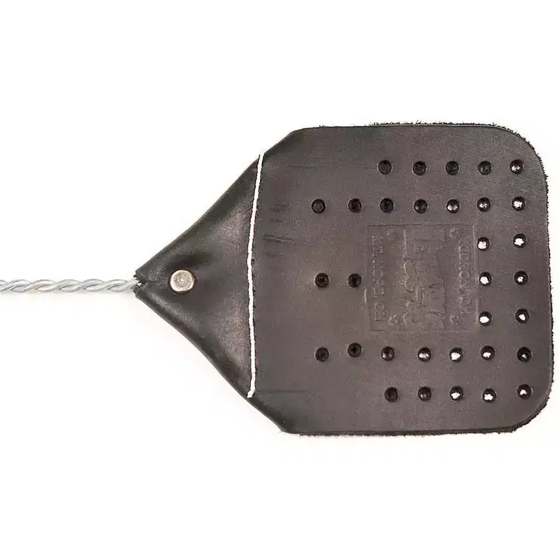 Yoder's Leather Shop Amish Made Genuine Hand Sewn Thick Tanned Cowhide Leather Fly Swatter 20 inch