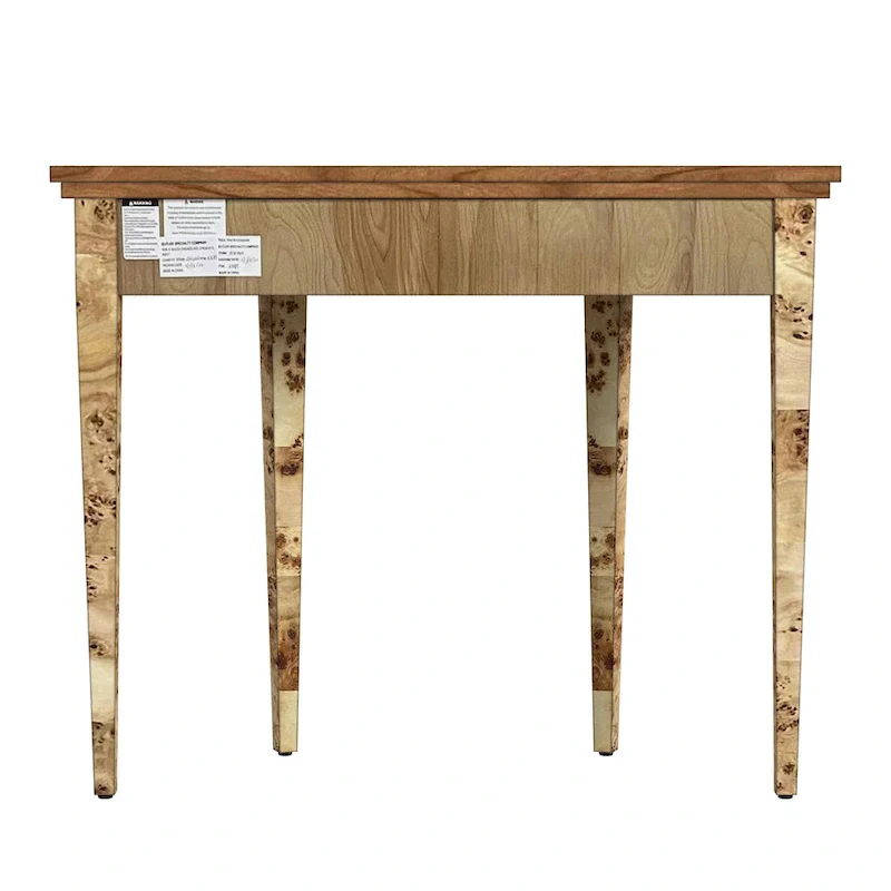 Hampton Demilune Burl 36  Console Table