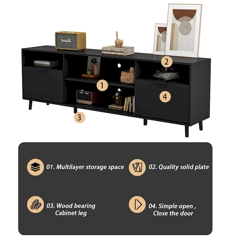 Fireplace TV Stand Electric Fireplace TV Console w/Remote Control