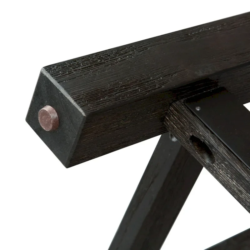 Charcoal and Ash Upholstered Console Stool