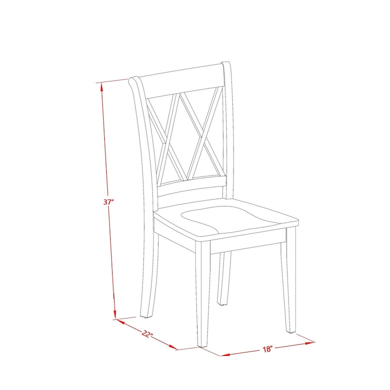 East West Furniture 3 Piece Dining Table Set- a Round Kitchen Table with Pedestal and 2 Dining Chairs, Mahogany(Seat Options)