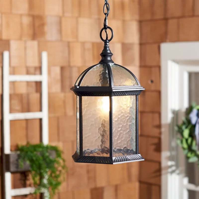 SAFAVIEH Lighting Kerana 10  Modern & Contemporary Outdoor Pendant - 10  W x 16  D x 9  H - Oil Rubbed Bronze - 10Wx16Dx9H