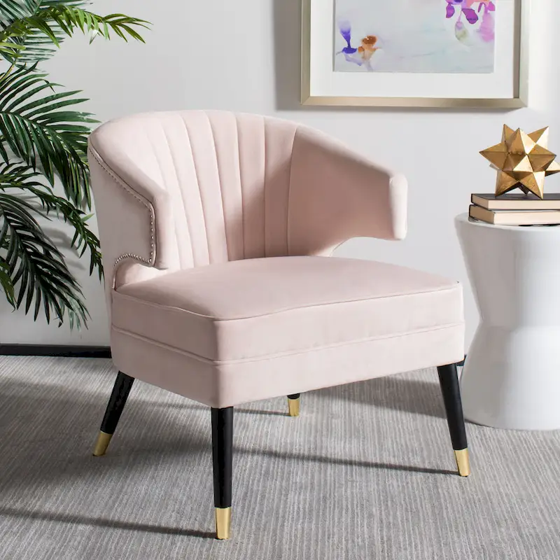 Velvet Wingback Accent Chair – Single Seat