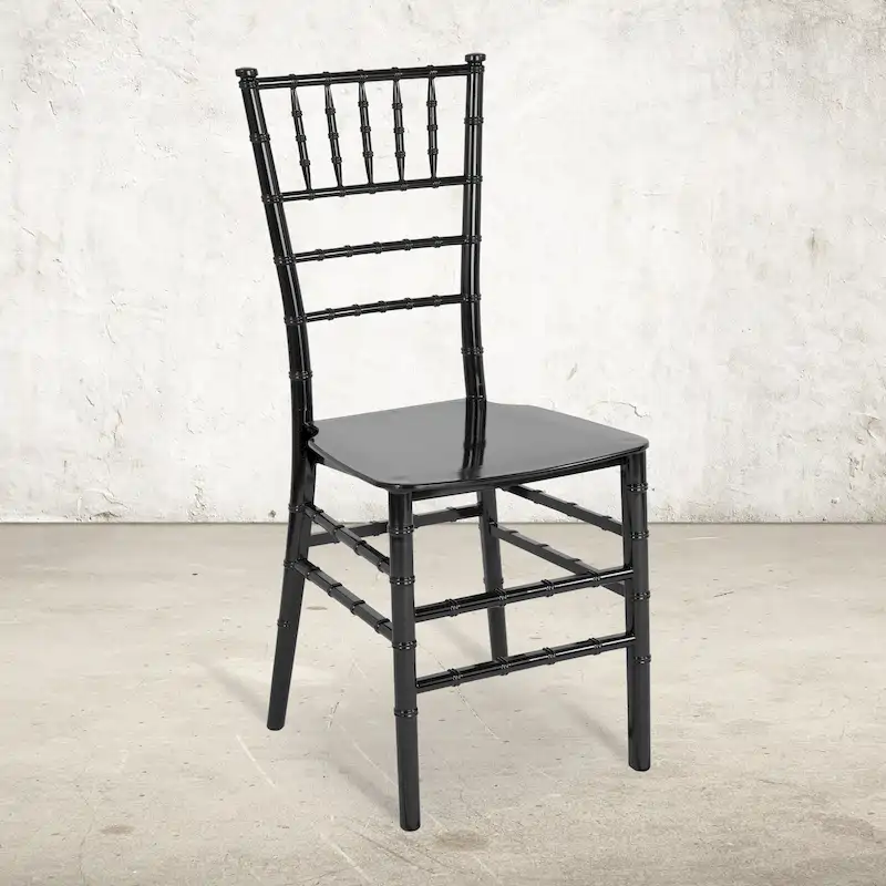 Resin Stackable Chiavari Chair - 15W x 18.75D x 35H - 15W x 18.75D x 35H