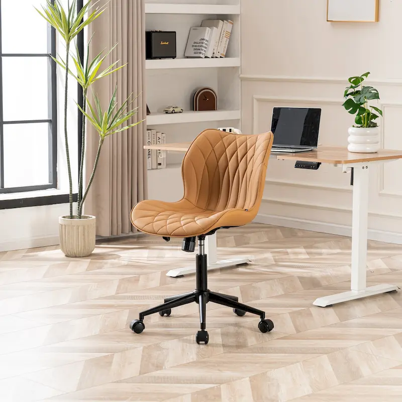 Swivel Armless Desk Chair Office Chairs Makeup Vanity Chair