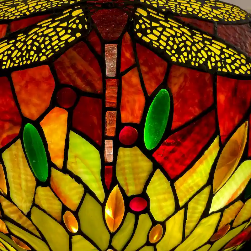 Tiffany-Style Dragonfly Design 3-light Dark Bronze Hanging Pendant