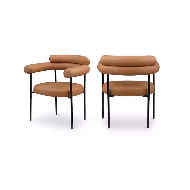 Meridian Furniture,Blake Vegan Leather Dining Chair, Set of 2