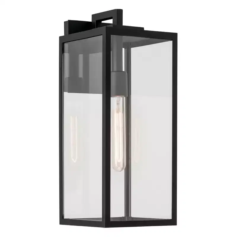 Branner 17.75 inch 1 Light Outdoor Wall Light with Clear Glass in Textured Black