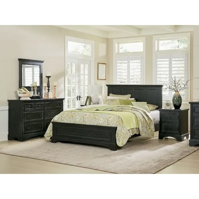 King-Size Bedroom Set (Includes 2 Nightstands, 1 Dresser, And 1 Mirror)