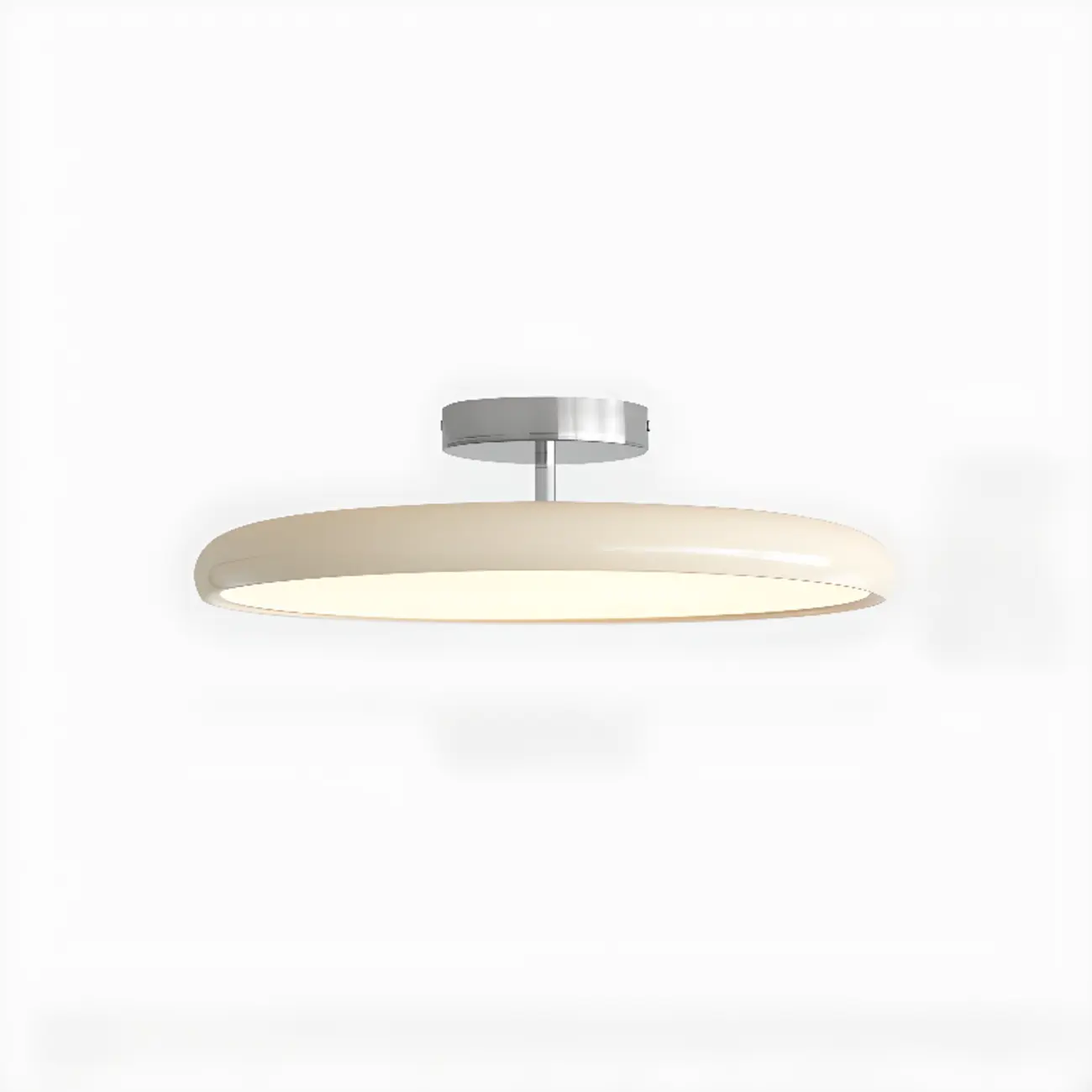 Modern Dimmable Circular LED Semi-Flush Ceiling Light